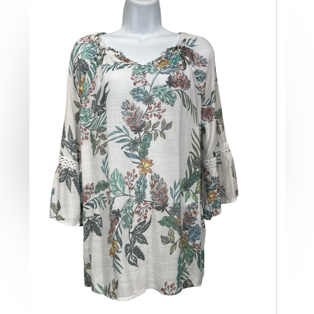 Zac & Rachel floral blouse size large - Picture 1 of 8